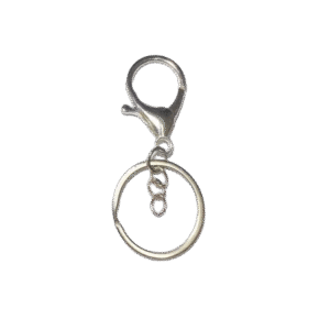 ARGOLA CHAVEIRO C/ MOSQUETAO NIQUEL 25MM - 5UN