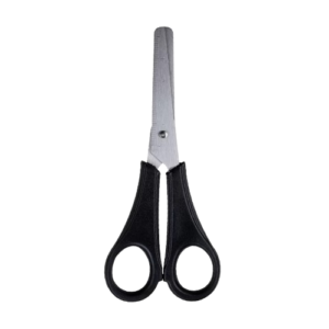 TESOURA ESCOLAR ACO INOX CABO PRETO 13CM