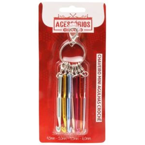 CHAVEIRO AGULHAS DE CROCHE CIRCULO